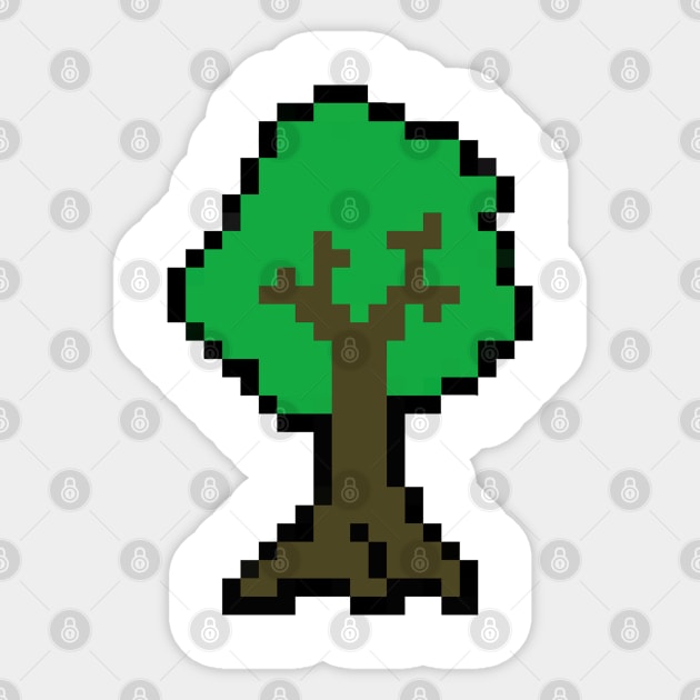 Pixel Tree Sticker by wanungara